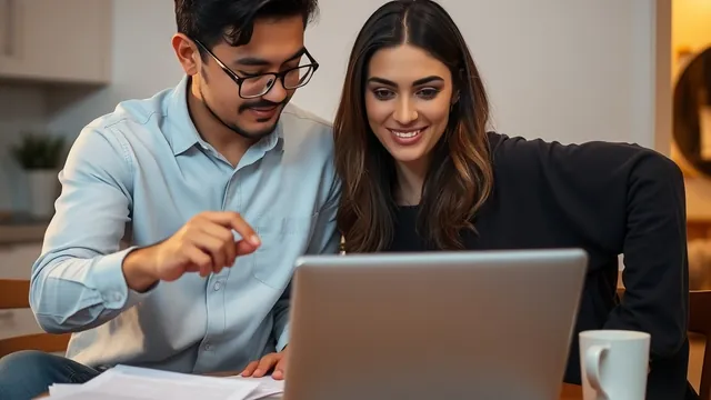 A couple at the kitchen table deciding between an LLC and a sole proprietorship